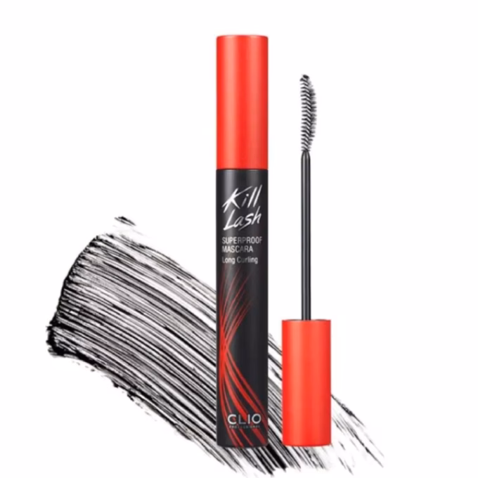 Clio Kill Lash Superproof Mascara: Đầu cọ mảnh, giúp mi tơi tự nhiên, chống thấm nước hiệu quả. Giá tham khảo: 185.000 đồng
