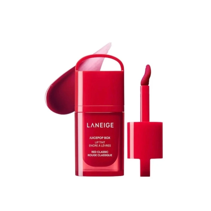 LANEIGE Juice Pop Box Lip Tint: Hiệu ứng juicy căng mọng, vừa dưỡng vừa tạo màu tự nhiên. Giá tham khảo: 585.000 đồng